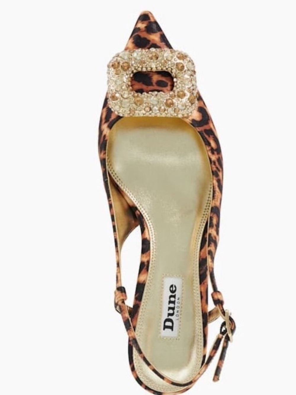 Dune Centerpiece NWOB $155 Leopard Print Slingbacks